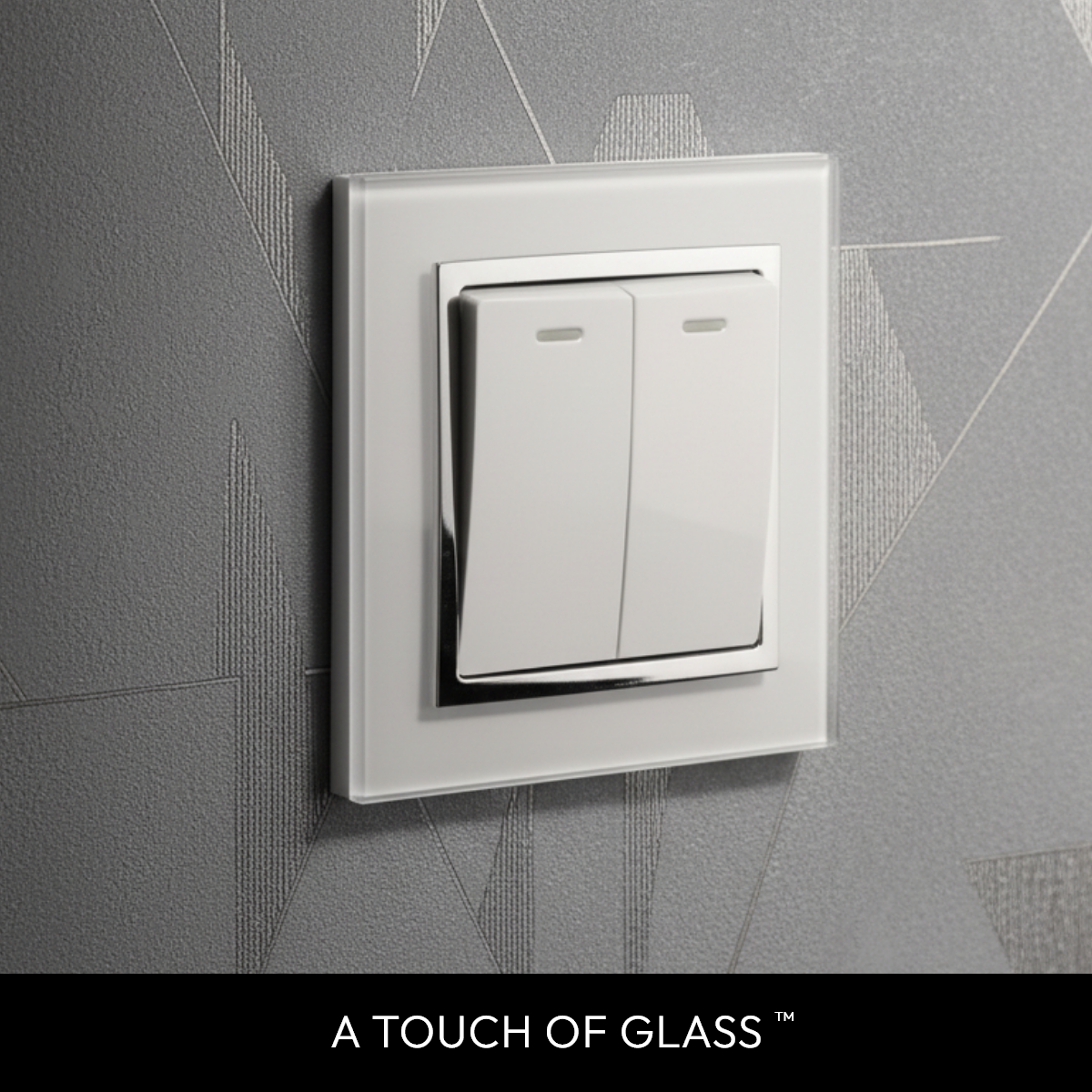 haluc❤ Crystal CT 2 Gang Rocker Light Switch White RetroTouch Light